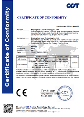RF Laser CE Certification