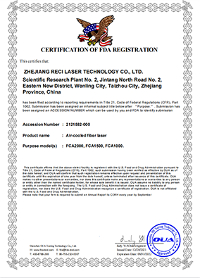 Air-cooled Fiber Laser FDA Certification