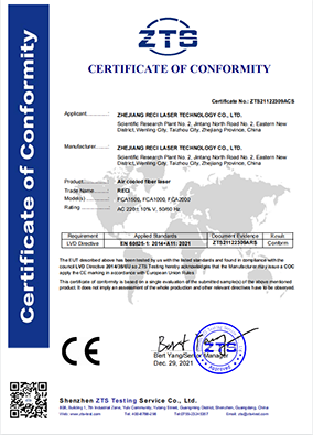 Air Cooled Fiber Laser CE Certification 